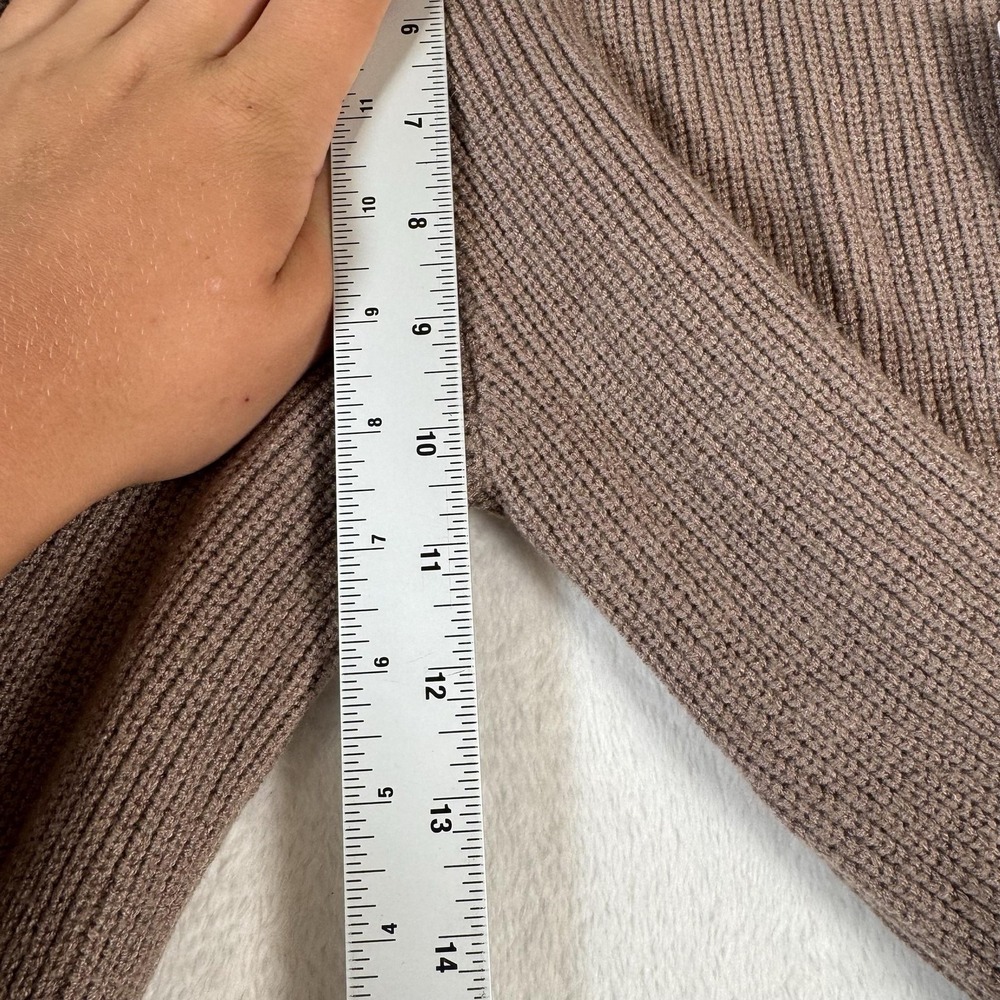 Sincerely Jules Pants Womens Small‎ Brown Ribbed Knit Wide Leg Lounge Sweatpants - Picture 6 of 9